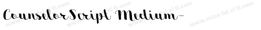 CounselorScript Medium字体转换
